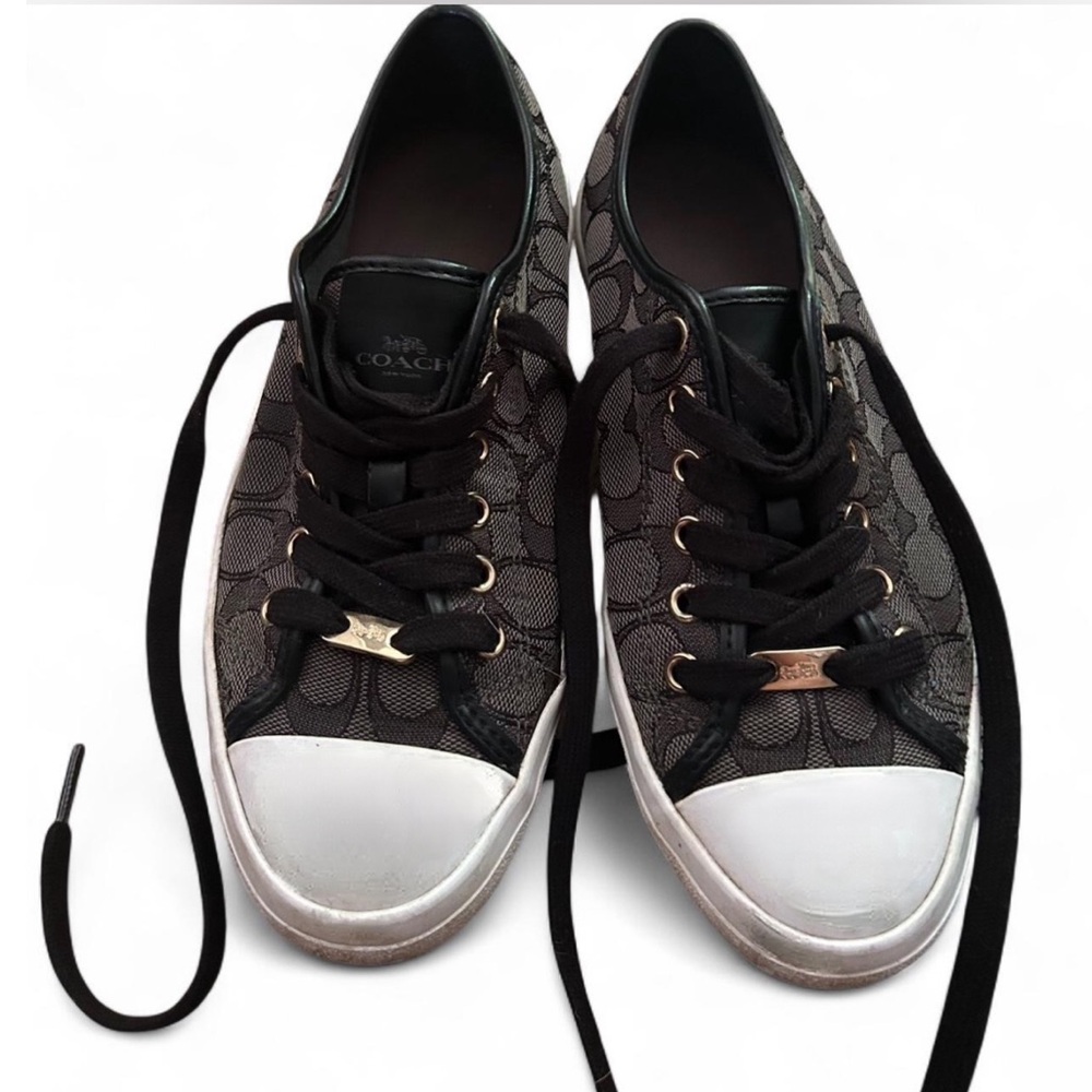 Coach Monogram Black and White Sneakers